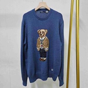 Polo Ralph Lauren Blue Sweater with Bear Motif